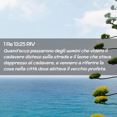 Picture 02 - 1 Re 13:25 RIV - Quand’ecco passarono degli uomini che videro il - Bible Verse Picture