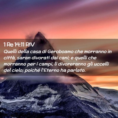 Picture 02 - 1 Re 14:11 RIV - Quelli della casa di Geroboamo che morranno in - Bible Verse Picture