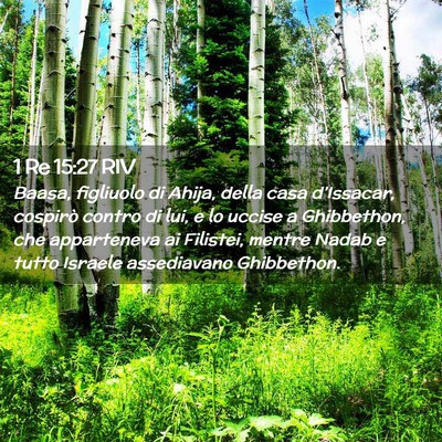 Picture 02 - 1 Re 15:27 RIV - Baasa, figliuolo di Ahija, della casa - Bible Verse Picture