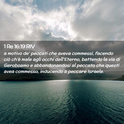 Picture 02 - 1 Re 16:19 RIV - a motivo de’ peccati che aveva commessi, - Bible Verse Picture