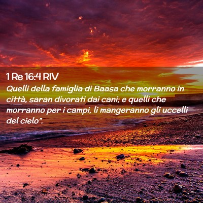 Picture 02 - 1 Re 16:4 RIV - Quelli della famiglia di Baasa che morranno in - Bible Verse Picture