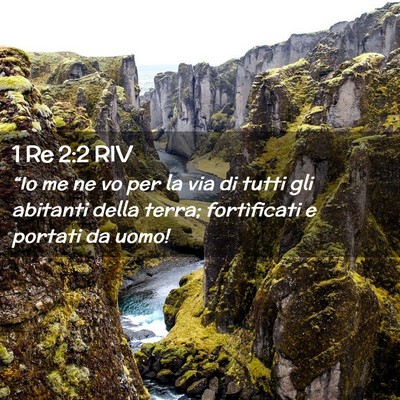 Picture 02 - 1 Re 2:2 RIV - “Io me ne vo per la via di tutti gli abitanti - Bible Verse Picture