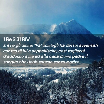 Picture 02 - 1 Re 2:31 RIV - E il re gli disse: “Fa’ com’egli ha detto; - Bible Verse Picture