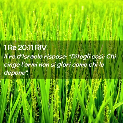 Picture 02 - 1 Re 20:11 RIV - Il re d’Israele rispose: “Ditegli così: Chi - Bible Verse Picture