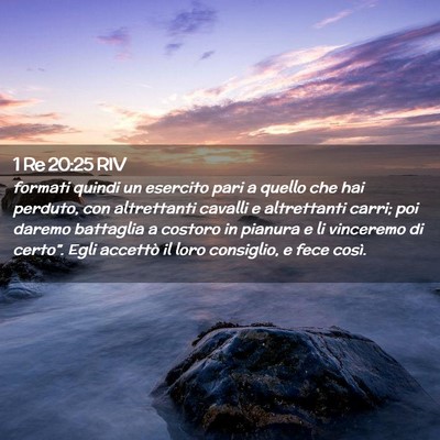 Picture 02 - 1 Re 20:25 RIV - formati quindi un esercito pari a quello che hai - Bible Verse Picture