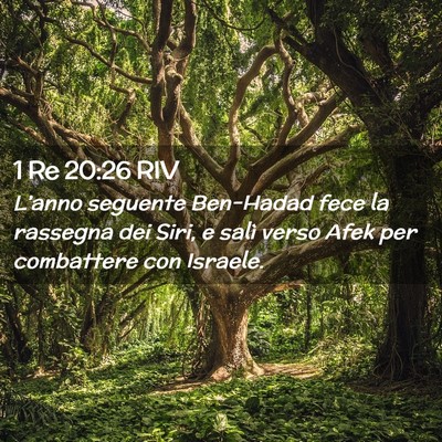 Picture 02 - 1 Re 20:26 RIV - L’anno seguente Ben-Hadad fece la rassegna dei - Bible Verse Picture