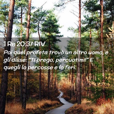 Picture 02 - 1 Re 20:37 RIV - Poi quel profeta trovò un altro uomo, e gli - Bible Verse Picture
