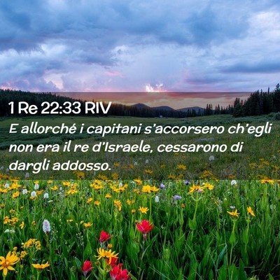 Picture 02 - 1 Re 22:33 RIV - E allorché i capitani s’accorsero ch’egli - Bible Verse Picture