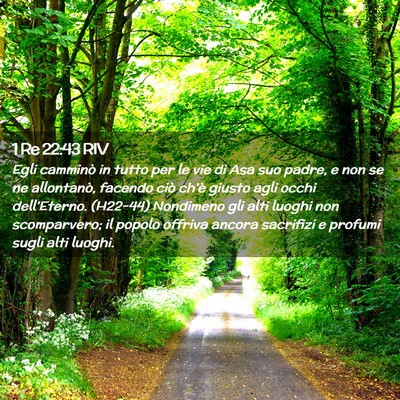 Picture 02 - 1 Re 22:43 RIV - Egli camminò in tutto per le vie di Asa suo - Bible Verse Picture