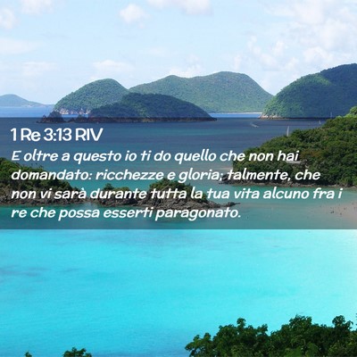 Picture 02 - 1 Re 3:13 RIV - E oltre a questo io ti do quello che non hai - Bible Verse Picture