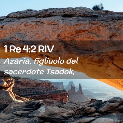 Picture 02 - 1 Re 4:2 RIV - Azaria, figliuolo del sacerdote - Bible Verse Picture