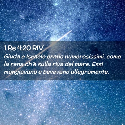 Picture 02 - 1 Re 4:20 RIV - Giuda e Israele erano numerosissimi, come la rena - Bible Verse Picture