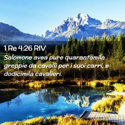 Picture 02 - 1 Re 4:26 RIV - Salomone avea pure quarantamila greppie da - Bible Verse Picture