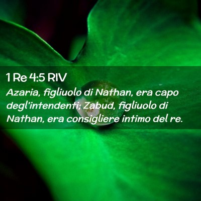 Picture 02 - 1 Re 4:5 RIV - Azaria, figliuolo di Nathan, era capo - Bible Verse Picture