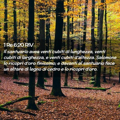 Picture 02 - 1 Re 6:20 RIV - Il santuario avea venti cubiti di lunghezza, - Bible Verse Picture
