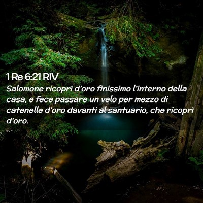 Picture 02 - 1 Re 6:21 RIV - Salomone ricoprì d’oro finissimo l’interno - Bible Verse Picture