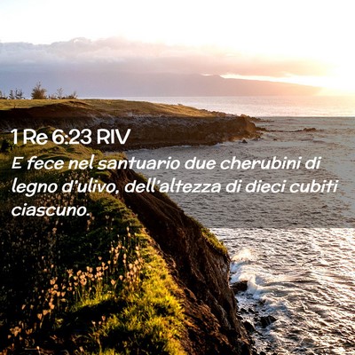 Picture 02 - 1 Re 6:23 RIV - E fece nel santuario due cherubini di legno - Bible Verse Picture