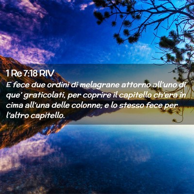 Picture 02 - 1 Re 7:18 RIV - E fece due ordini di melagrane attorno all’uno - Bible Verse Picture