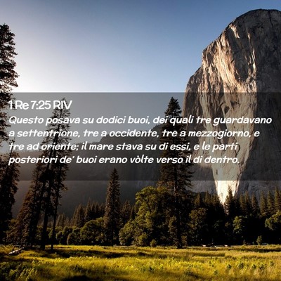 Picture 02 - 1 Re 7:25 RIV - Questo posava su dodici buoi, dei quali tre - Bible Verse Picture