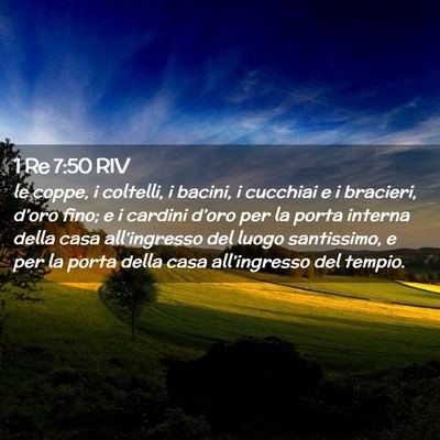 Picture 02 - 1 Re 7:50 RIV - le coppe, i coltelli, i bacini, i cucchiai e i - Bible Verse Picture