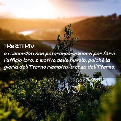 Picture 02 - 1 Re 8:11 RIV - e i sacerdoti non poterono rimanervi per farvi - Bible Verse Picture