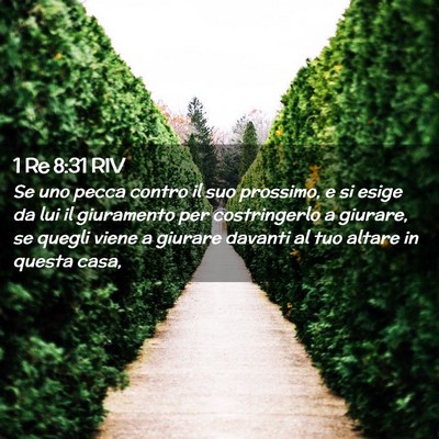 Picture 02 - 1 Re 8:31 RIV - Se uno pecca contro il suo prossimo, e si esige - Bible Verse Picture