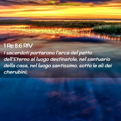 Picture 02 - 1 Re 8:6 RIV - I sacerdoti portarono l’arca del patto - Bible Verse Picture