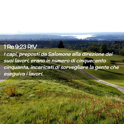 Picture 02 - 1 Re 9:23 RIV - I capi, preposti da Salomone alla direzione dei - Bible Verse Picture