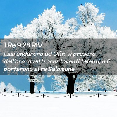 Picture 02 - 1 Re 9:28 RIV - Essi andarono ad Ofir, vi presero dell’oro, - Bible Verse Picture