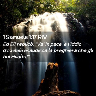 Picture 02 - 1 Samuele 1:17 RIV - Ed Eli replicò: “Va’ in pace, e l’Iddio - Bible Verse Picture