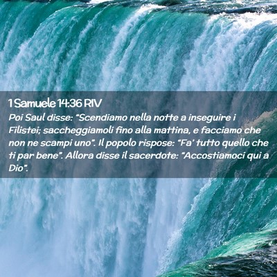Picture 02 - 1 Samuele 14:36 RIV - Poi Saul disse: “Scendiamo nella notte a - Bible Verse Picture