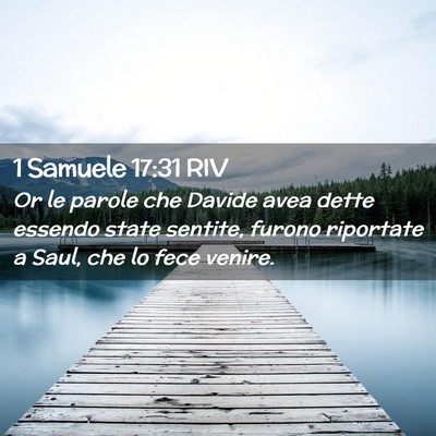 Picture 02 - 1 Samuele 17:31 RIV - Or le parole che Davide avea dette essendo state - Bible Verse Picture