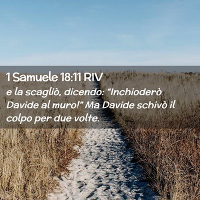 Picture 02 - 1 Samuele 18:11 RIV - e la scagliò, dicendo: “Inchioderò Davide al - Bible Verse Picture