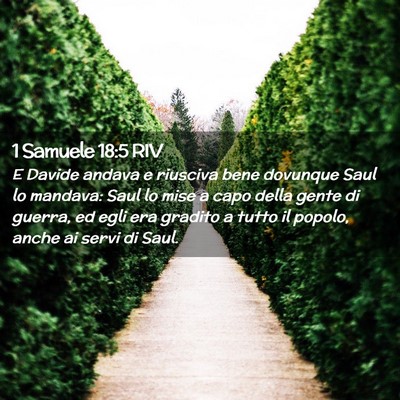 Picture 02 - 1 Samuele 18:5 RIV - E Davide andava e riusciva bene dovunque Saul lo - Bible Verse Picture