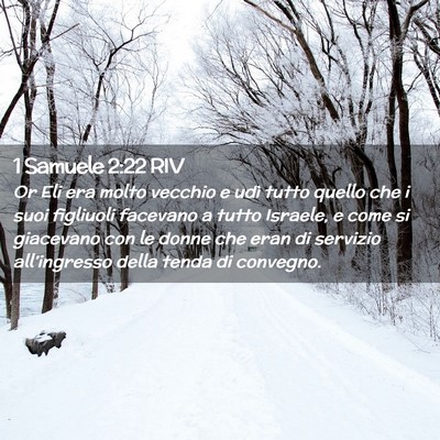 Picture 02 - 1 Samuele 2:22 RIV - Or Eli era molto vecchio e udì tutto quello che - Bible Verse Picture