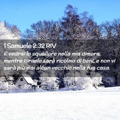 Picture 02 - 1 Samuele 2:32 RIV - E vedrai lo squallore nella mia dimora, mentre - Bible Verse Picture