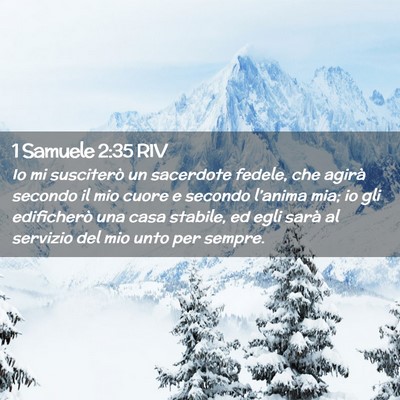 Picture 02 - 1 Samuele 2:35 RIV - Io mi susciterò un sacerdote fedele, che agirà - Bible Verse Picture