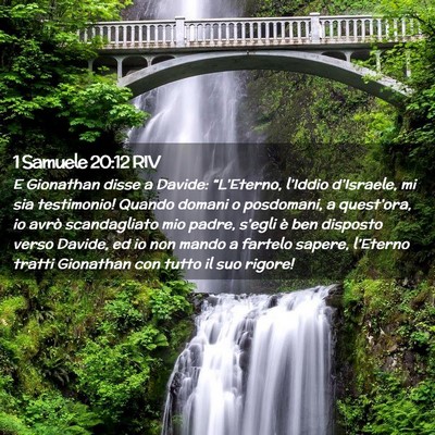 Picture 02 - 1 Samuele 20:12 RIV - E Gionathan disse a Davide: “L’Eterno, - Bible Verse Picture