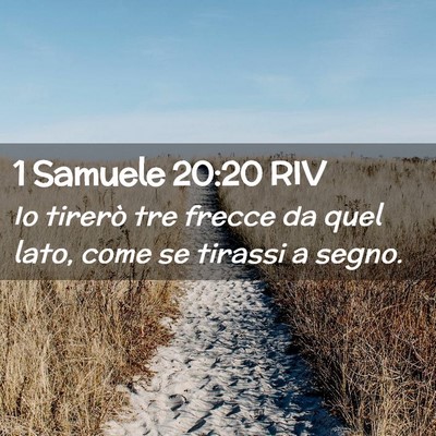 Picture 02 - 1 Samuele 20:20 RIV - Io tirerò tre frecce da quel lato, come se - Bible Verse Picture