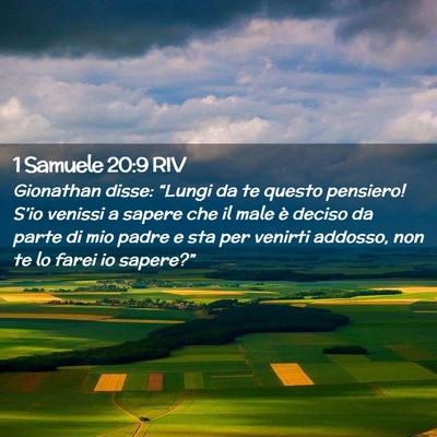 Picture 02 - 1 Samuele 20:9 RIV - Gionathan disse: “Lungi da te questo pensiero! - Bible Verse Picture