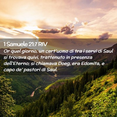 Picture 02 - 1 Samuele 21:7 RIV - Or quel giorno, un cert’uomo di tra i servi di - Bible Verse Picture