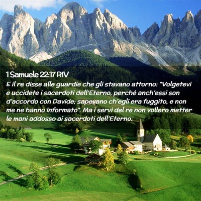 Picture 02 - 1 Samuele 22:17 RIV - E il re disse alle guardie che gli stavano - Bible Verse Picture