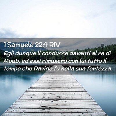 Picture 02 - 1 Samuele 22:4 RIV - Egli dunque li condusse davanti al re di Moab, ed - Bible Verse Picture