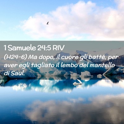 Picture 02 - 1 Samuele 24:5 RIV - (H24-6) Ma dopo, il cuore gli batté, per aver - Bible Verse Picture