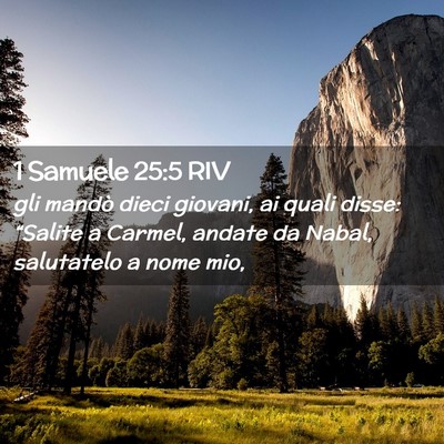 Picture 02 - 1 Samuele 25:5 RIV - gli mandò dieci giovani, ai quali disse: - Bible Verse Picture