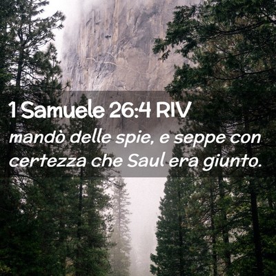 Picture 02 - 1 Samuele 26:4 RIV - mandò delle spie, e seppe con certezza che Saul - Bible Verse Picture