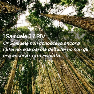Picture 02 - 1 Samuele 3:7 RIV - Or Samuele non conosceva ancora l’Eterno, e la - Bible Verse Picture