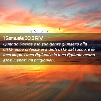 Picture 02 - 1 Samuele 30:3 RIV - Quando Davide e la sua gente giunsero alla - Bible Verse Picture