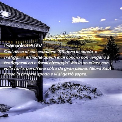 Picture 02 - 1 Samuele 31:4 RIV - Saul disse al suo scudiero: “Sfodera la spada, - Bible Verse Picture
