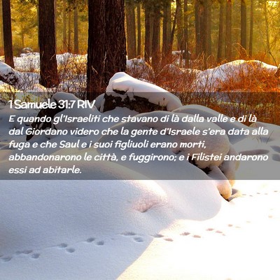 Picture 02 - 1 Samuele 31:7 RIV - E quando gl’Israeliti che stavano di là dalla - Bible Verse Picture